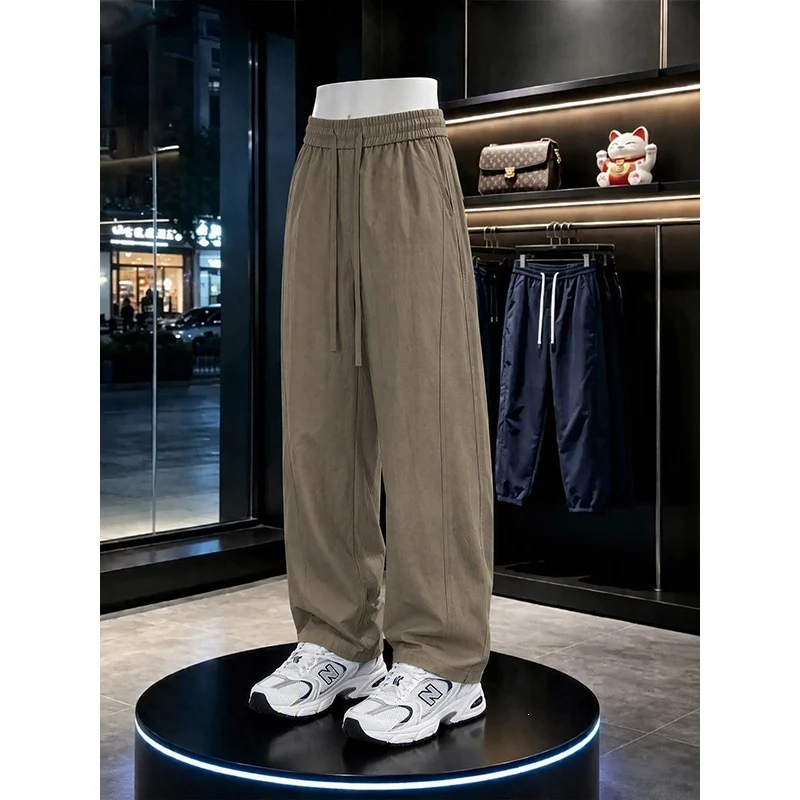 Herren Locker geschnittene Freizeithose mit elastischem Bund und Tunnelzug Nord Taschen