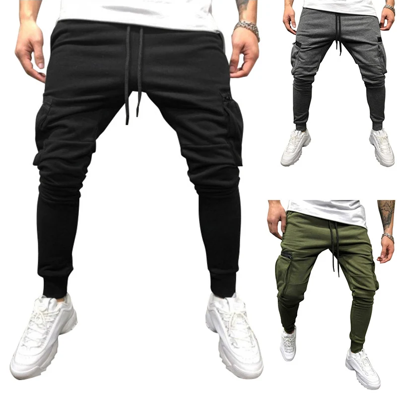 Herren Jogginghose im Drop-Crotch‑Streetwear‑Look mit Cargo‑Taschen und schmalem Bein Nord Taschen
