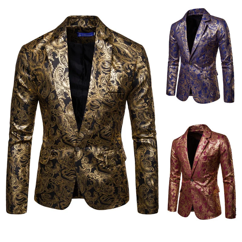 Herren Jacquard-Sakko mit Paisley-Motiv und schmaler Silhouette Nord Taschen