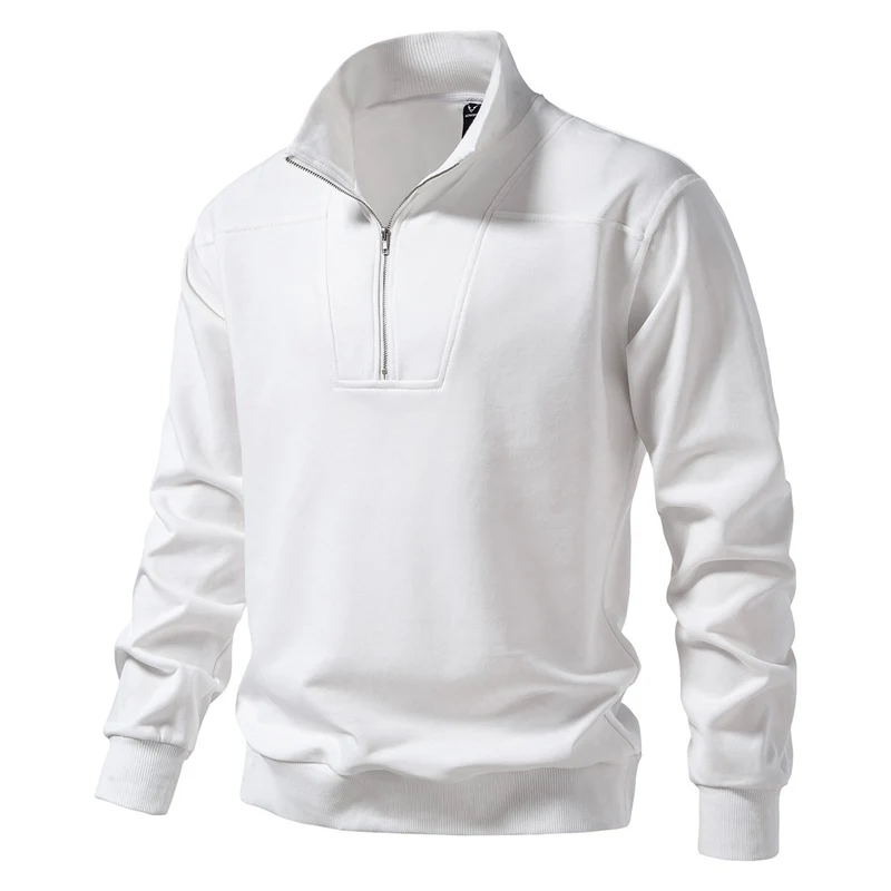 Herren Halbzip-Sweatshirt mit Stehkragen und gerippten Bündchen Nord Taschen