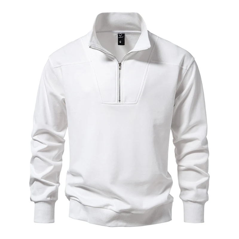 Herren Halbzip-Sweatshirt mit Stehkragen und gerippten Bündchen Nord Taschen