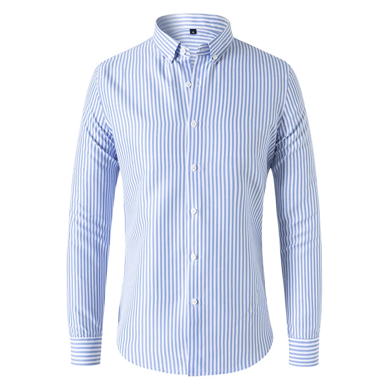 Herren Gestreiftes Slim‑Fit Hemd mit Button‑Down‑Kragen und taillierter Silhouette Nord Taschen