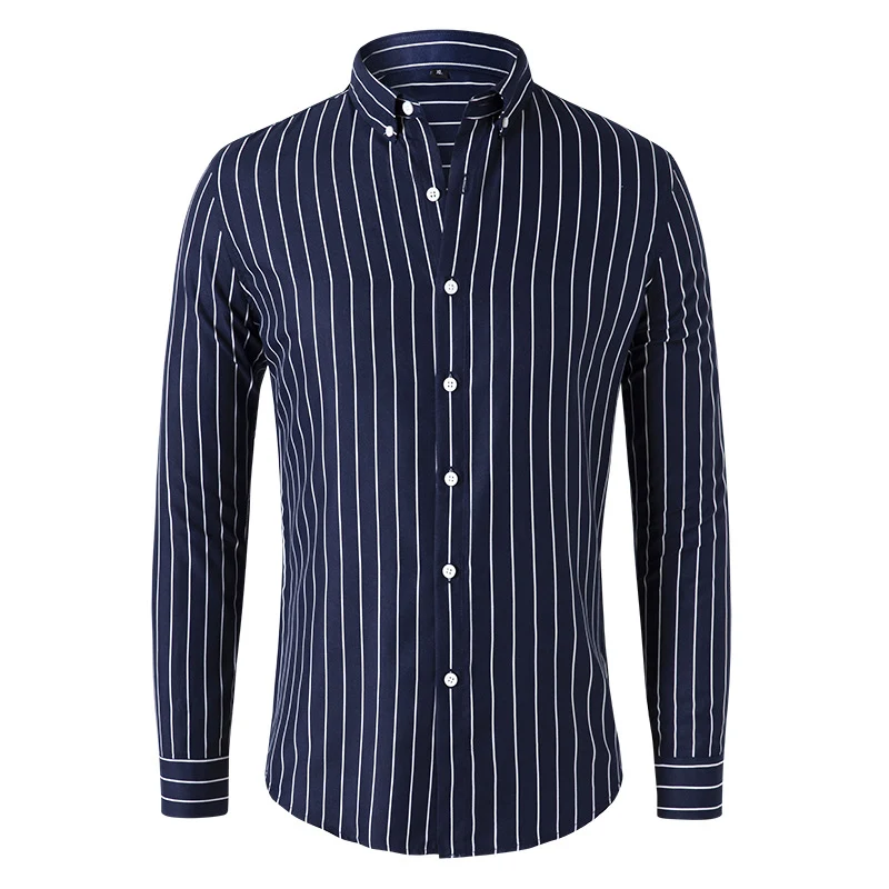 Herren Gestreiftes Slim‑Fit Hemd mit Button‑Down‑Kragen und taillierter Silhouette Nord Taschen