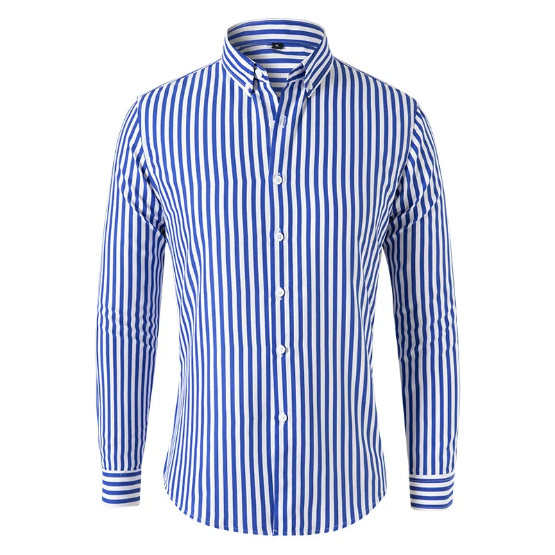 Herren Gestreiftes Slim‑Fit Hemd mit Button‑Down‑Kragen und taillierter Silhouette Nord Taschen