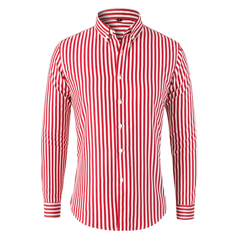 Herren Gestreiftes Slim‑Fit Hemd mit Button‑Down‑Kragen und taillierter Silhouette Nord Taschen
