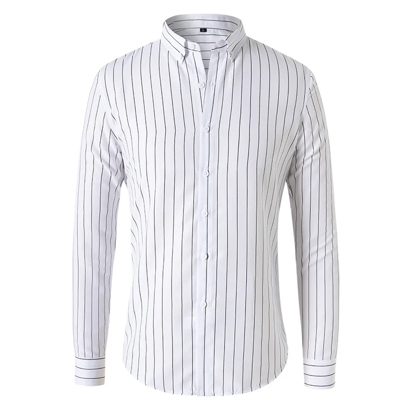 Herren Gestreiftes Slim‑Fit Hemd mit Button‑Down‑Kragen und taillierter Silhouette Nord Taschen