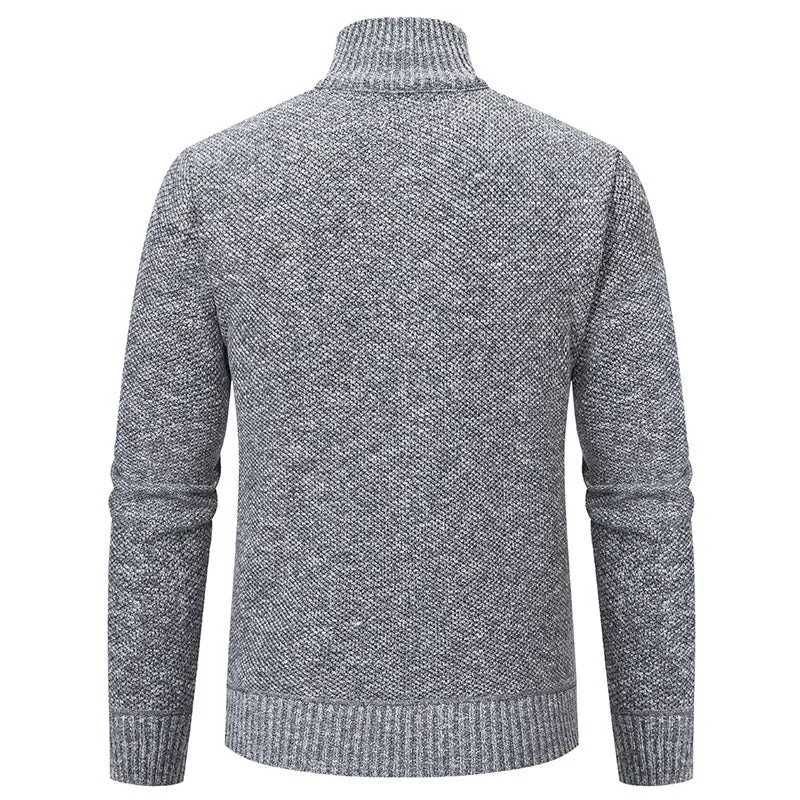 Herren Gesteppte Hybrid-Strickjacke mit Stehkragen, Kontrastärmeln und durchgehendem Reißverschluss Nord Taschen
