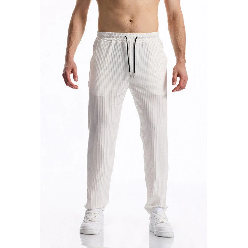 Herren Gerippte Loungehose mit elastischem Bund und Kordelzug Nord Taschen