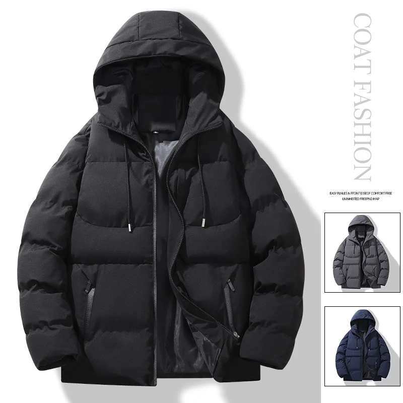 Herren Gepolsterte Steppkapuzenjacke mit Thermofüllung und winddichter Außenhaut Nord Taschen