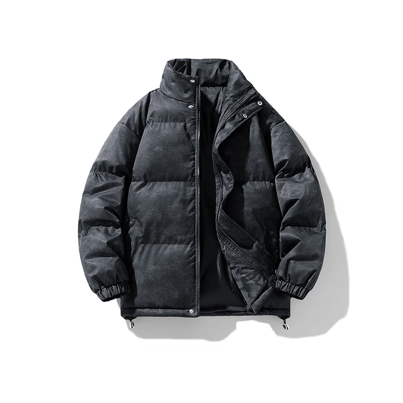 Herren Gepolsterte Steppjacke mit Samtoptik, Kastenform und hohem Stehkragen Nord Taschen