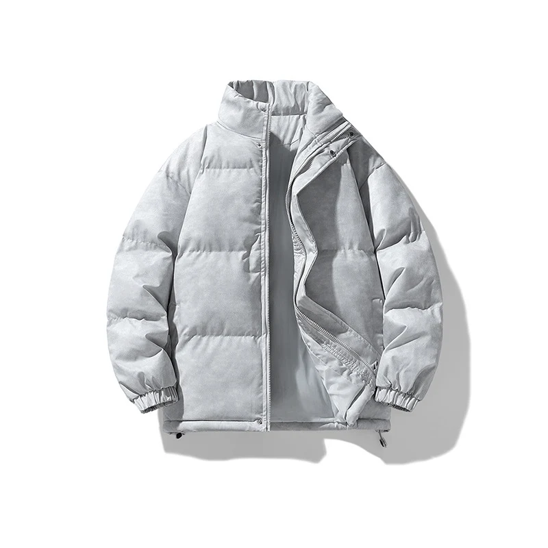 Herren Gepolsterte Steppjacke mit Samtoptik, Kastenform und hohem Stehkragen Nord Taschen