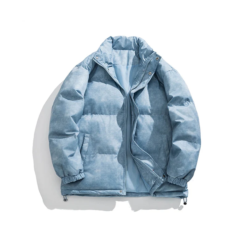 Herren Gepolsterte Steppjacke mit Samtoptik, Kastenform und hohem Stehkragen Nord Taschen