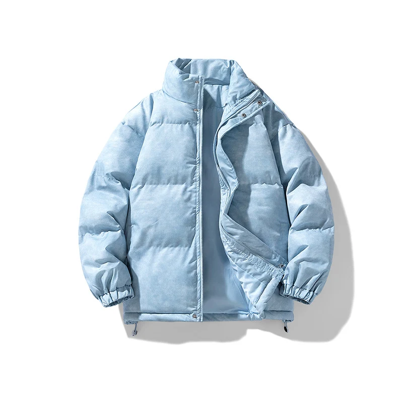 Herren Gepolsterte Steppjacke mit Samtoptik, Kastenform und hohem Stehkragen Nord Taschen
