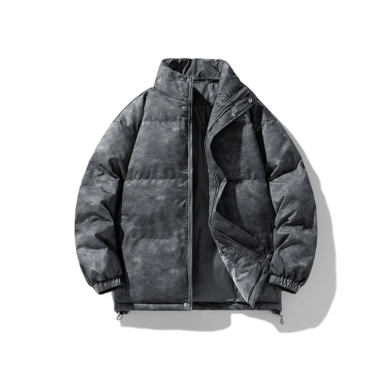 Herren Gepolsterte Steppjacke mit Samtoptik, Kastenform und hohem Stehkragen Nord Taschen