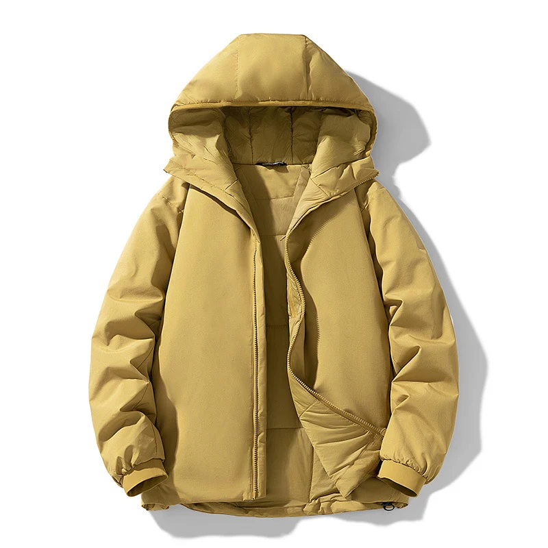 Herren Gefütterte Thermo-Winterjacke mit Kapuze, winddichter Shell und elastischen Bündchen Nord Taschen