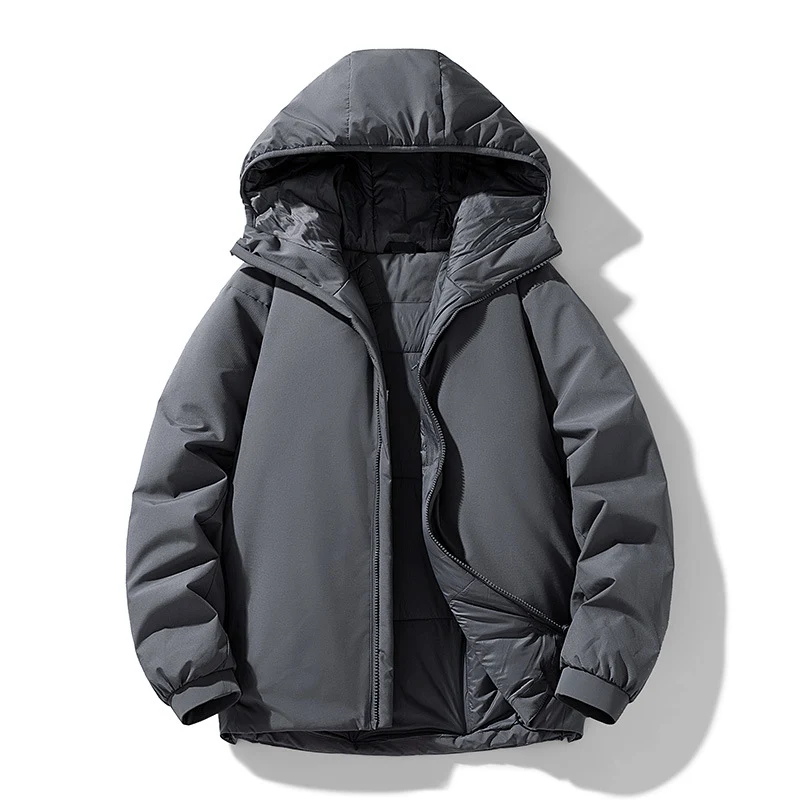 Herren Gefütterte Thermo-Winterjacke mit Kapuze, winddichter Shell und elastischen Bündchen Nord Taschen