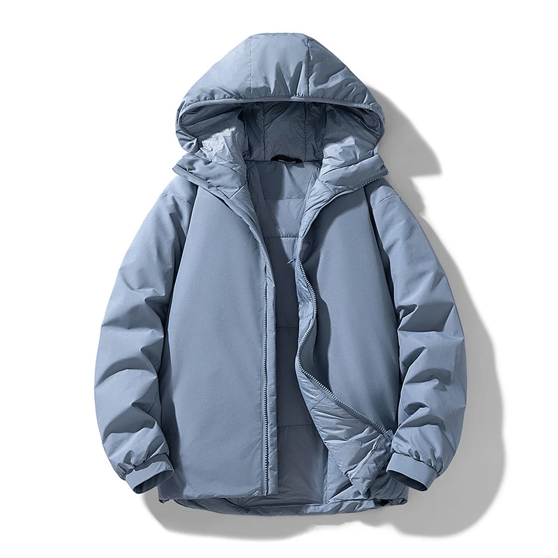 Herren Gefütterte Thermo-Winterjacke mit Kapuze, winddichter Shell und elastischen Bündchen Nord Taschen