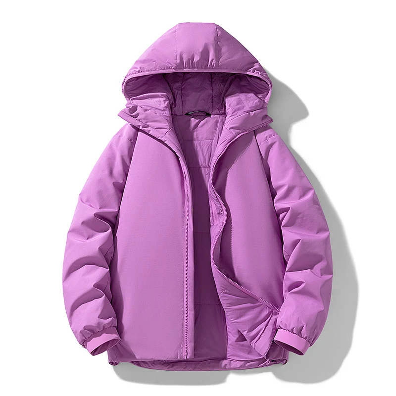 Herren Gefütterte Thermo-Winterjacke mit Kapuze, winddichter Shell und elastischen Bündchen Nord Taschen
