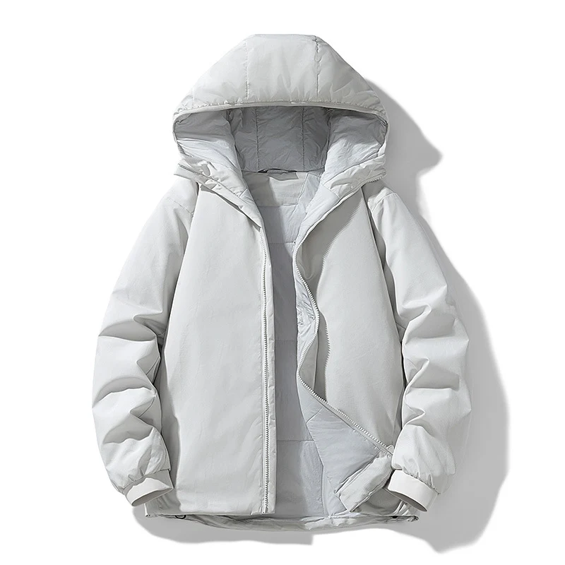 Herren Gefütterte Thermo-Winterjacke mit Kapuze, winddichter Shell und elastischen Bündchen Nord Taschen