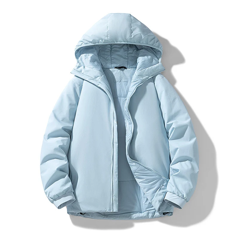 Herren Gefütterte Thermo-Winterjacke mit Kapuze, winddichter Shell und elastischen Bündchen Nord Taschen