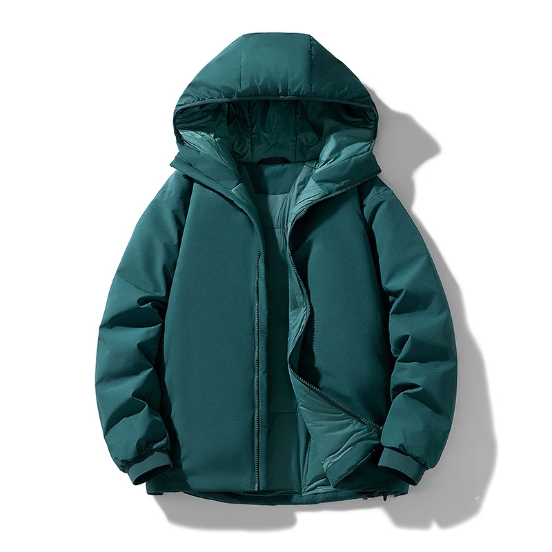 Herren Gefütterte Thermo-Winterjacke mit Kapuze, winddichter Shell und elastischen Bündchen Nord Taschen