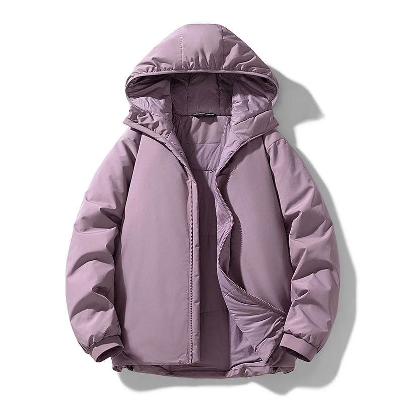 Herren Gefütterte Thermo-Winterjacke mit Kapuze, winddichter Shell und elastischen Bündchen Nord Taschen