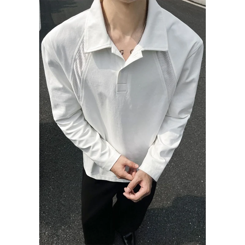Herren Freizeit-Polokragen-Shirt mit Mesh-Einsätzen und Raglanärmeln Nord Taschen