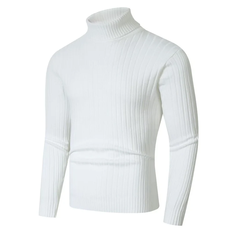 Herren Figurbetonter Rollkragenpullover im Rippenstruktur-Feinstrick Nord Taschen