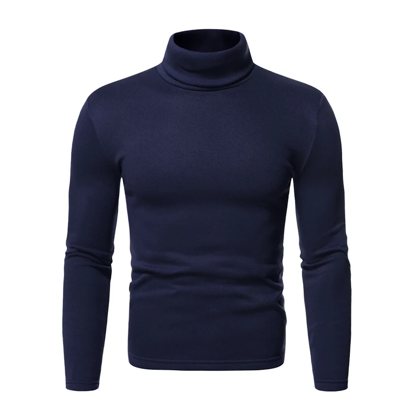 Herren Figurbetonter Rollkragenpullover aus Feinstrick Nord Taschen