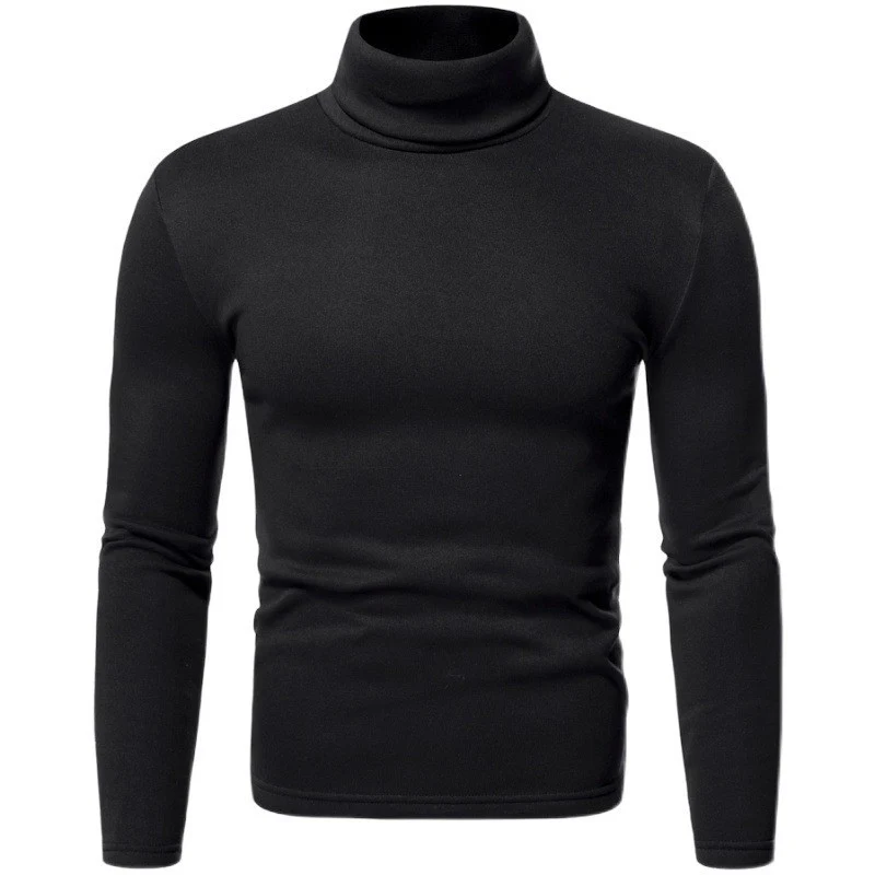 Herren Figurbetonter Rollkragenpullover aus Feinstrick Nord Taschen