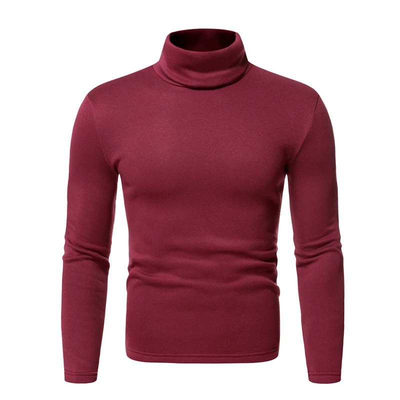 Herren Figurbetonter Rollkragenpullover aus Feinstrick Nord Taschen