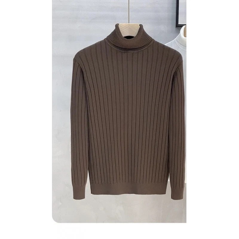 Herren Figurbetonter Rippenstrick‑Rollkragenpullover mit Stretch‑Feinstrick Nord Taschen