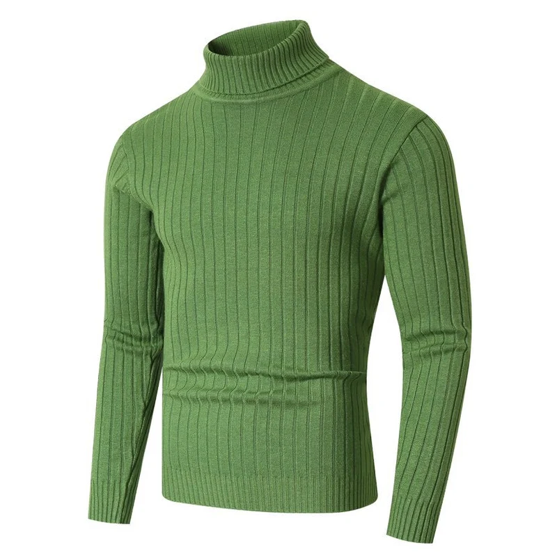 Herren Figurbetonter Rippenstrick‑Rollkragenpullover mit Stretch‑Feinstrick Nord Taschen