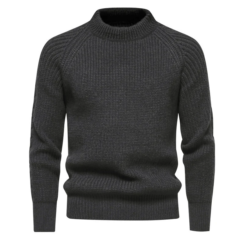 Herren Feinstrickpullover mit kurzem Rollkragen, Raglanärmeln und strukturierter Waffeloptik Nord Taschen