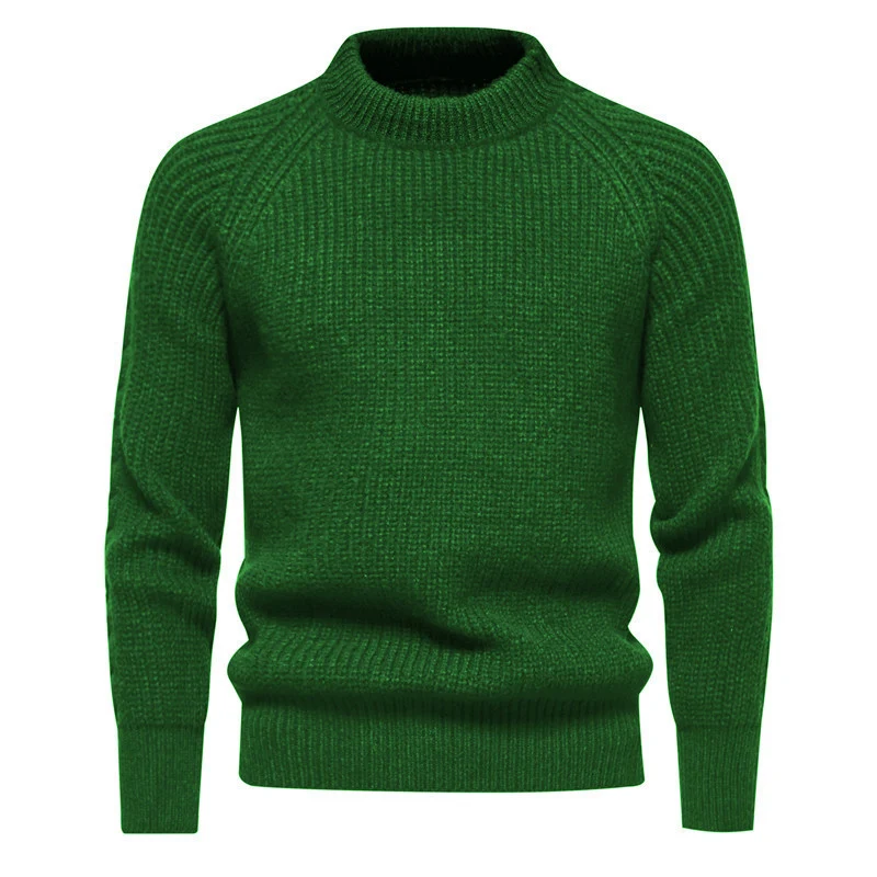 Herren Feinstrickpullover mit kurzem Rollkragen, Raglanärmeln und strukturierter Waffeloptik Nord Taschen