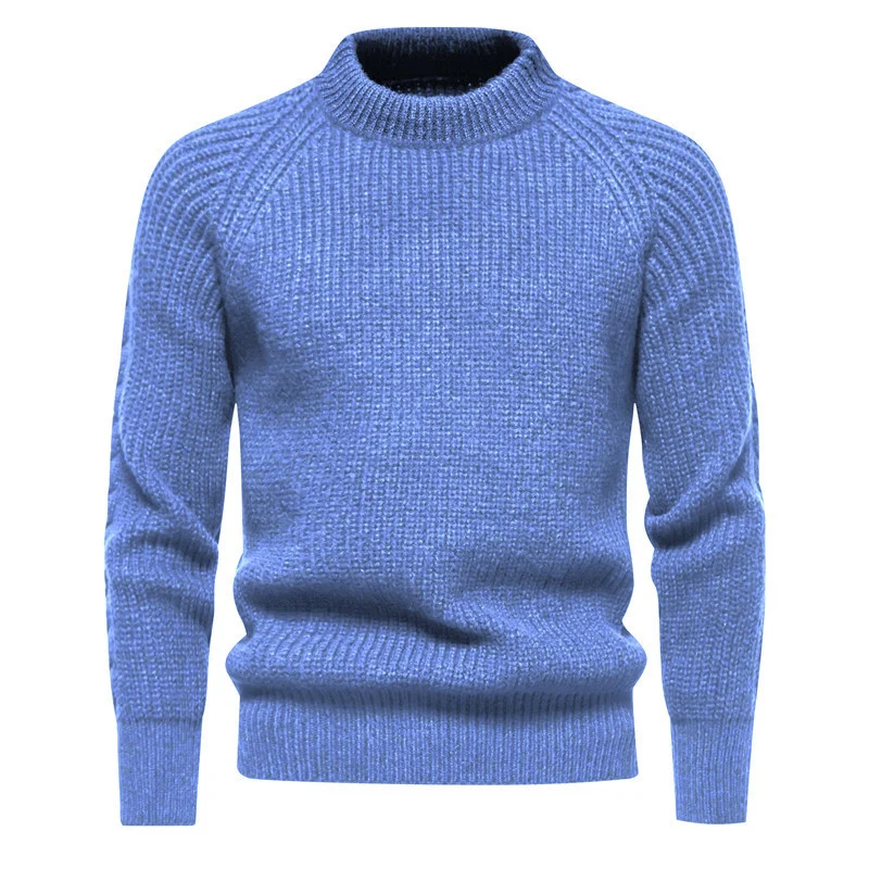 Herren Feinstrickpullover mit kurzem Rollkragen, Raglanärmeln und strukturierter Waffeloptik Nord Taschen