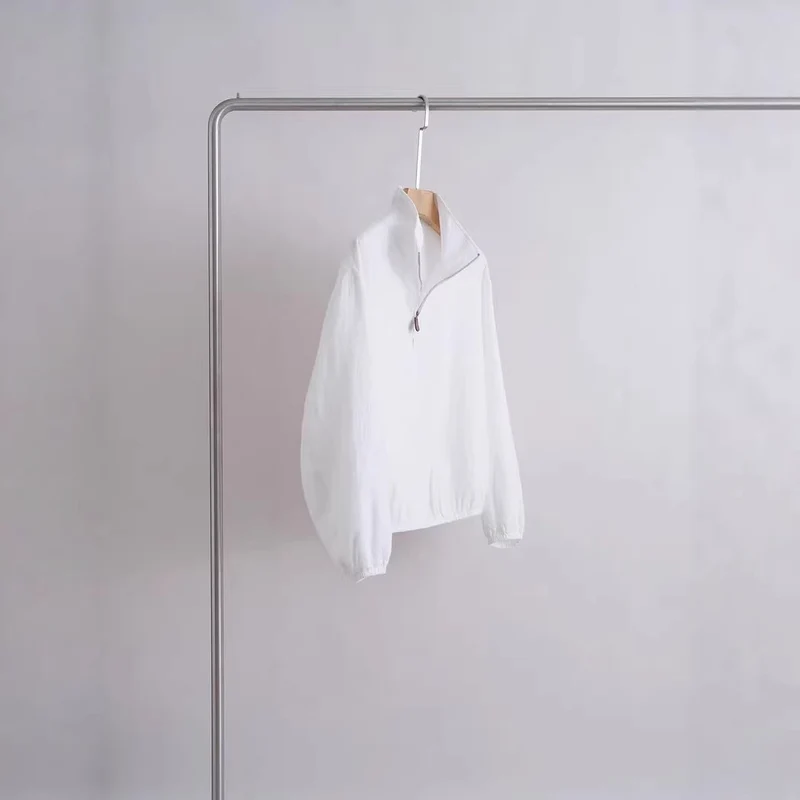 Unisex leichter Kurzzip-Anorak mit Stehkragen Nord Taschen