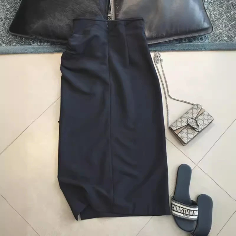 Damen Wickel-Midirock mit hohem Bund und Kordelzug Nord Taschen