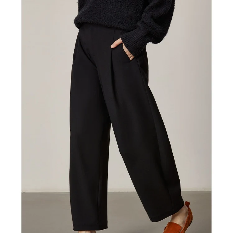 Damen Tailored Highwaist-Culottehose mit Bundfalten und Eingrifftaschen Nord Taschen
