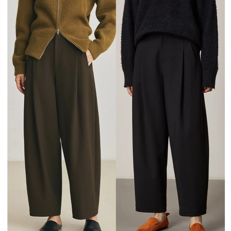 Damen Tailored Highwaist-Culottehose mit Bundfalten und Eingrifftaschen Nord Taschen