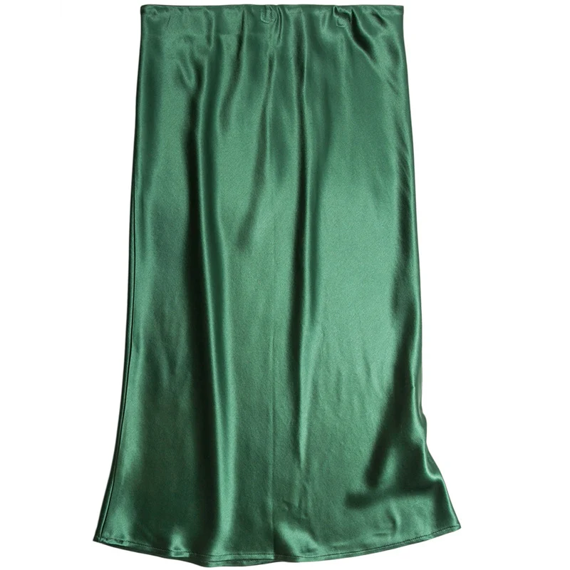 Damen Taillierter Satin-Midirock mit hohem Bund und Bias‑Cut‑Silhouette Nord Taschen
