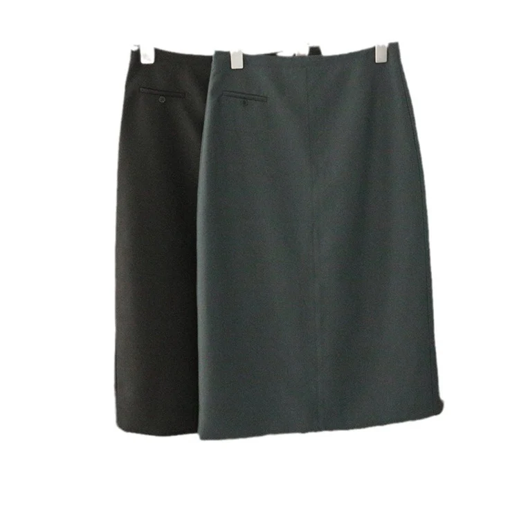 Damen Taillierter Midirock mit Frontschlitz und Stretch-Futter Nord Taschen