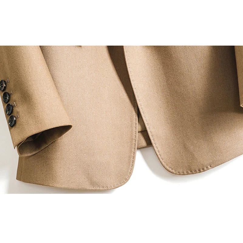 Damen Taillierter Einreihiger Blazer mit Ein-Knopf-Verschluss und Pattentaschen Nord Taschen