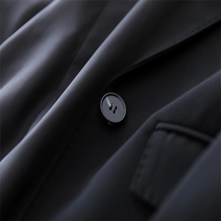 Damen Taillierter Ein-Knopf-Longblazer mit Reverskragen und Pattentaschen Nord Taschen