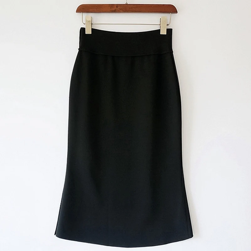 Damen Taillenhoher Midirock mit schlanker A‑Linien‑Silhouette Nord Taschen