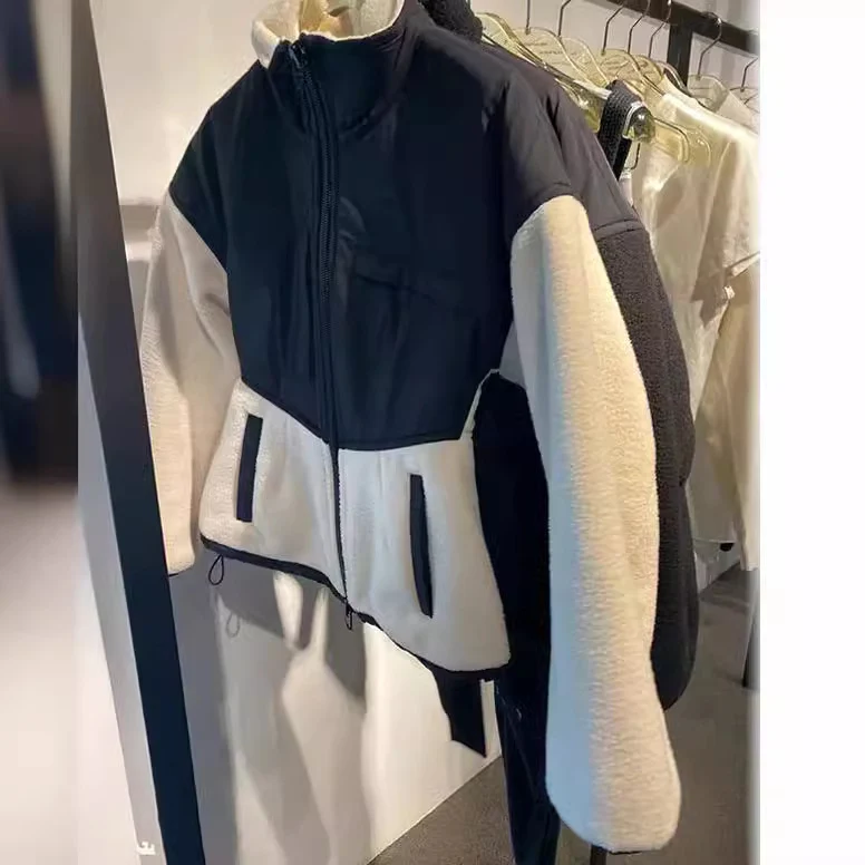 Damen Hybrid-Fleecejacke mit wattiertem Oberteil, Stehkragen und tailliertem Schößchen Nord Taschen