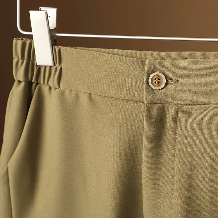 Damen Hochtaillierte tapered Anzughose mit elastischem Rückbund, Bügelfalte & Eingrifftaschen Nord Taschen