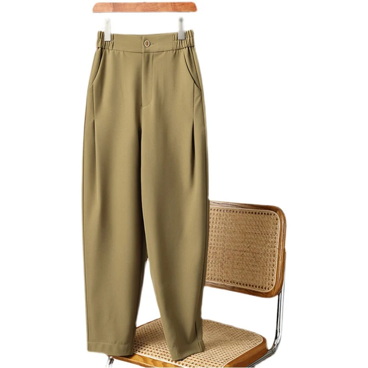Damen Hochtaillierte tapered Anzughose mit elastischem Rückbund, Bügelfalte & Eingrifftaschen Nord Taschen