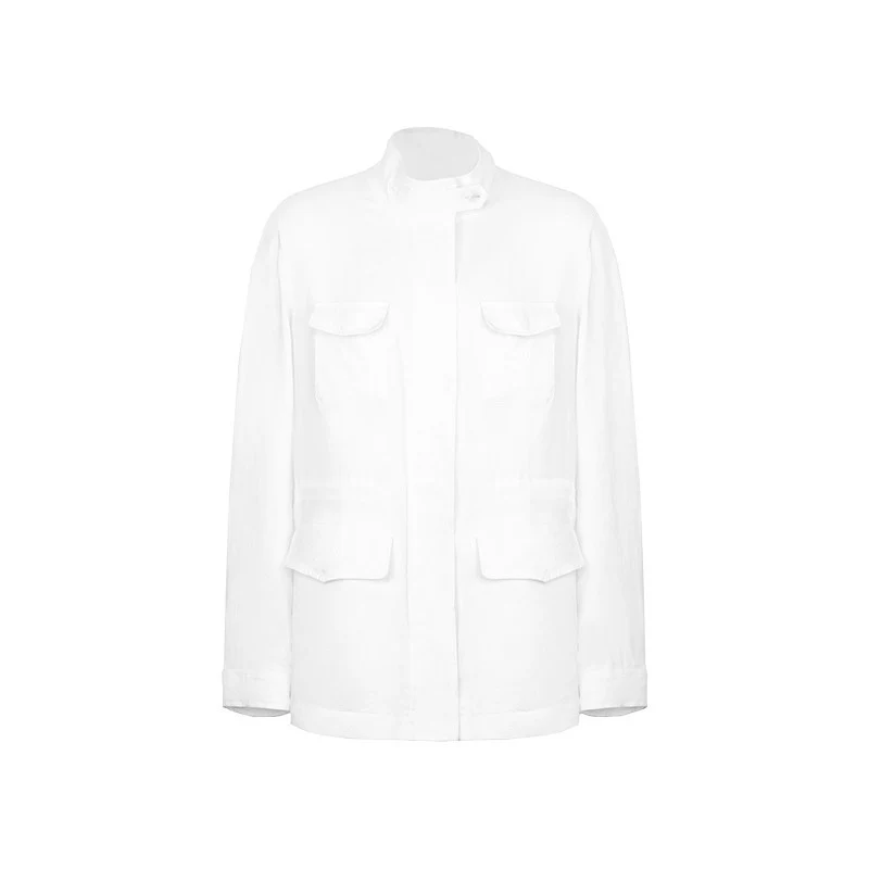 Damen Fieldjacke mit Stehkragen, vier aufgesetzten Klappentaschen und verdeckter Knopfleiste Nord Taschen