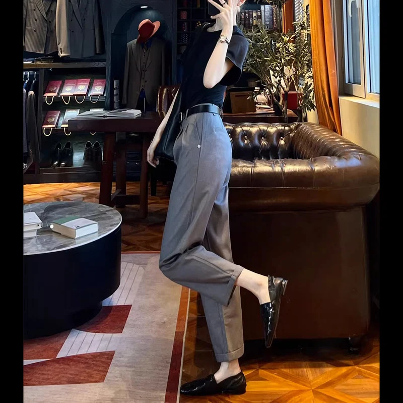 Damen Culotte-Anzughose mit Bundfalten und Umschlag Nord Taschen